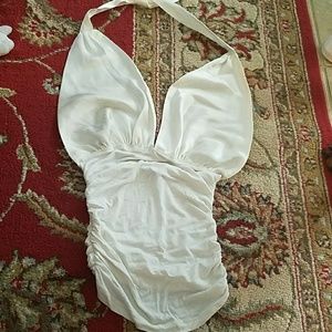 Sexy satin halter top small